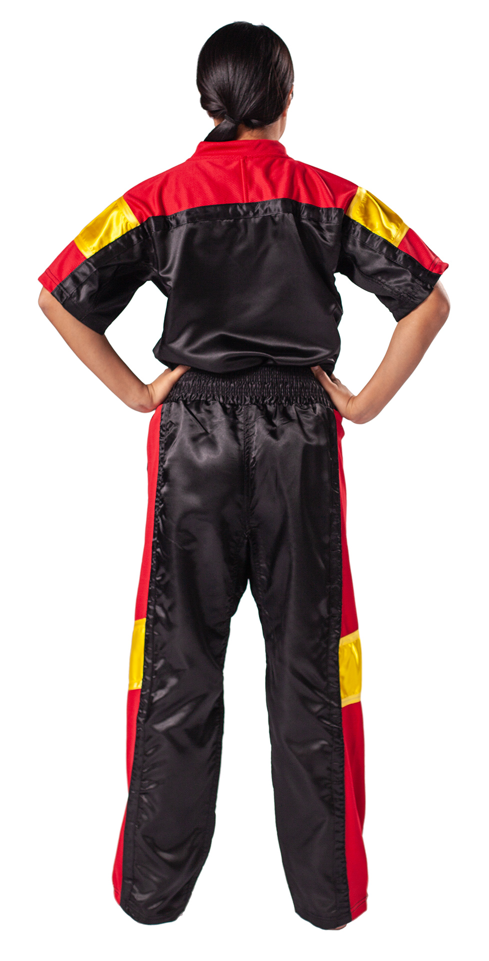 Tenue Kickboxing  Nation noir/rouge/or