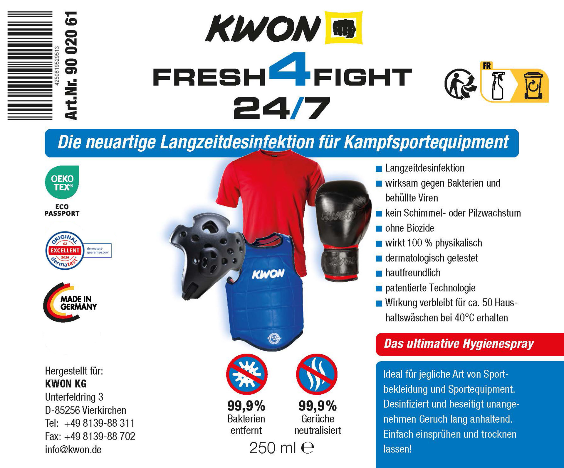 Fresh4Fight – Désinfectant longue durée 250 ml