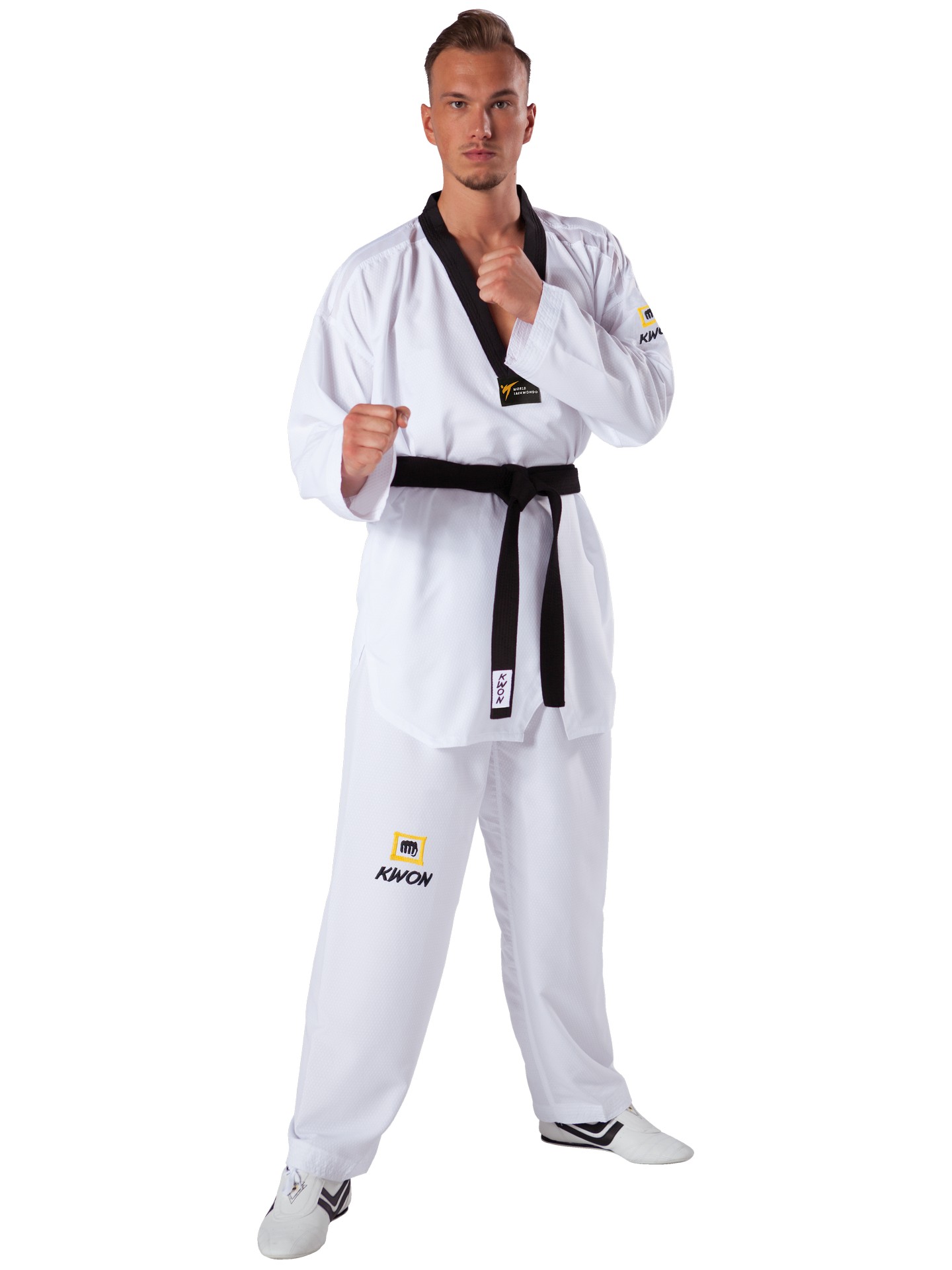 Taekwondo Dobok Fightlite revers noir -  WT reconnu