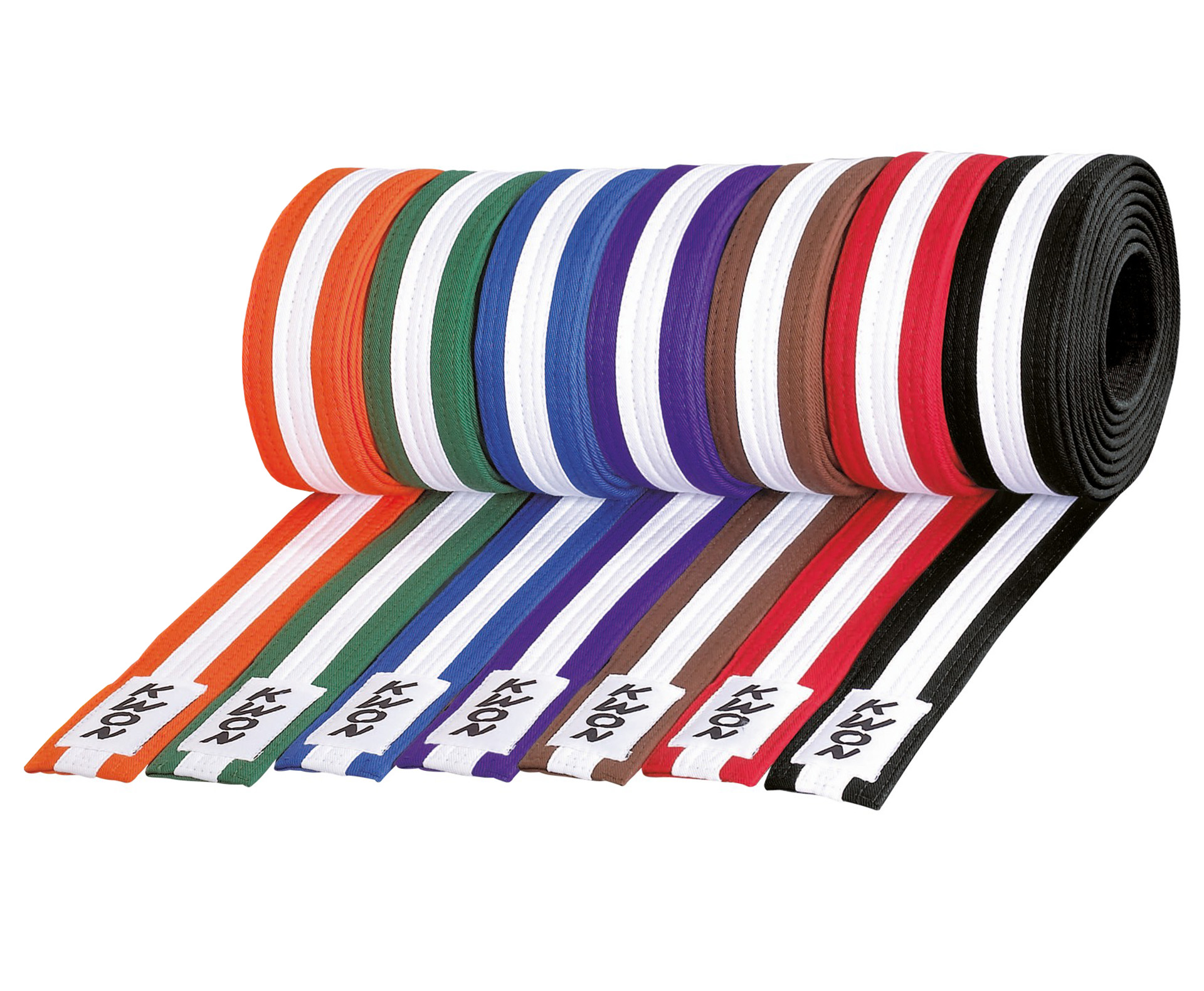 Ceintures de Budo multicolores - tailles extra