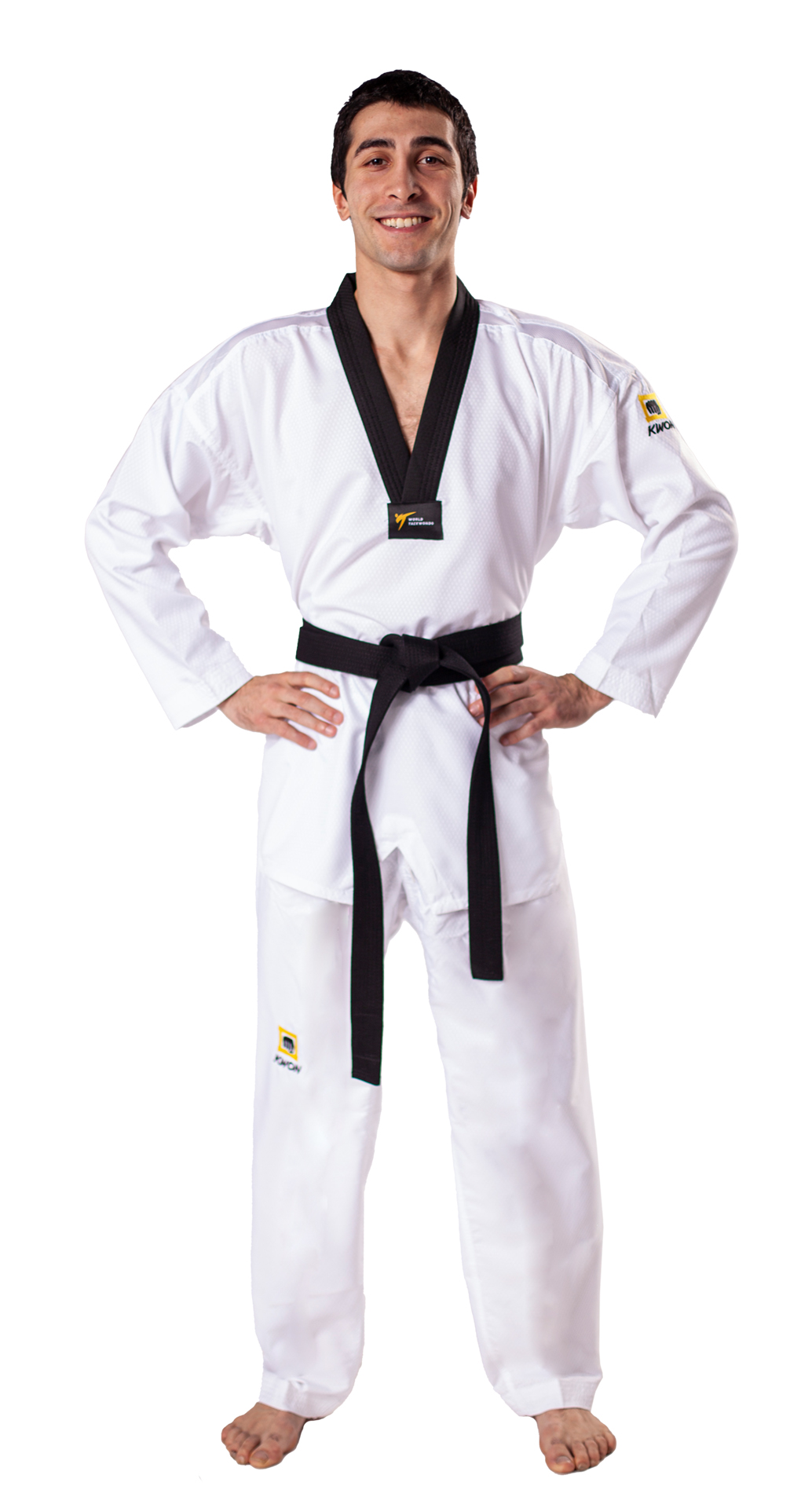 Taekwondo Dobok Fightlite revers noir -  WT reconnu