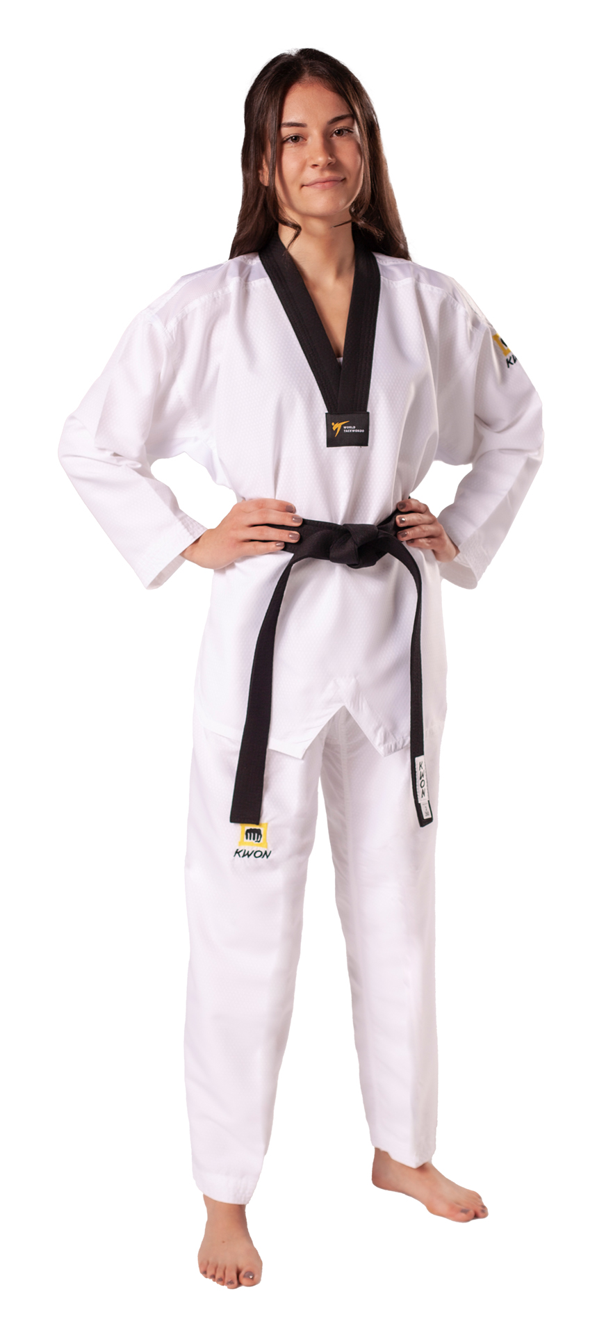 Taekwondo Dobok Fightlite revers noir -  WT reconnu