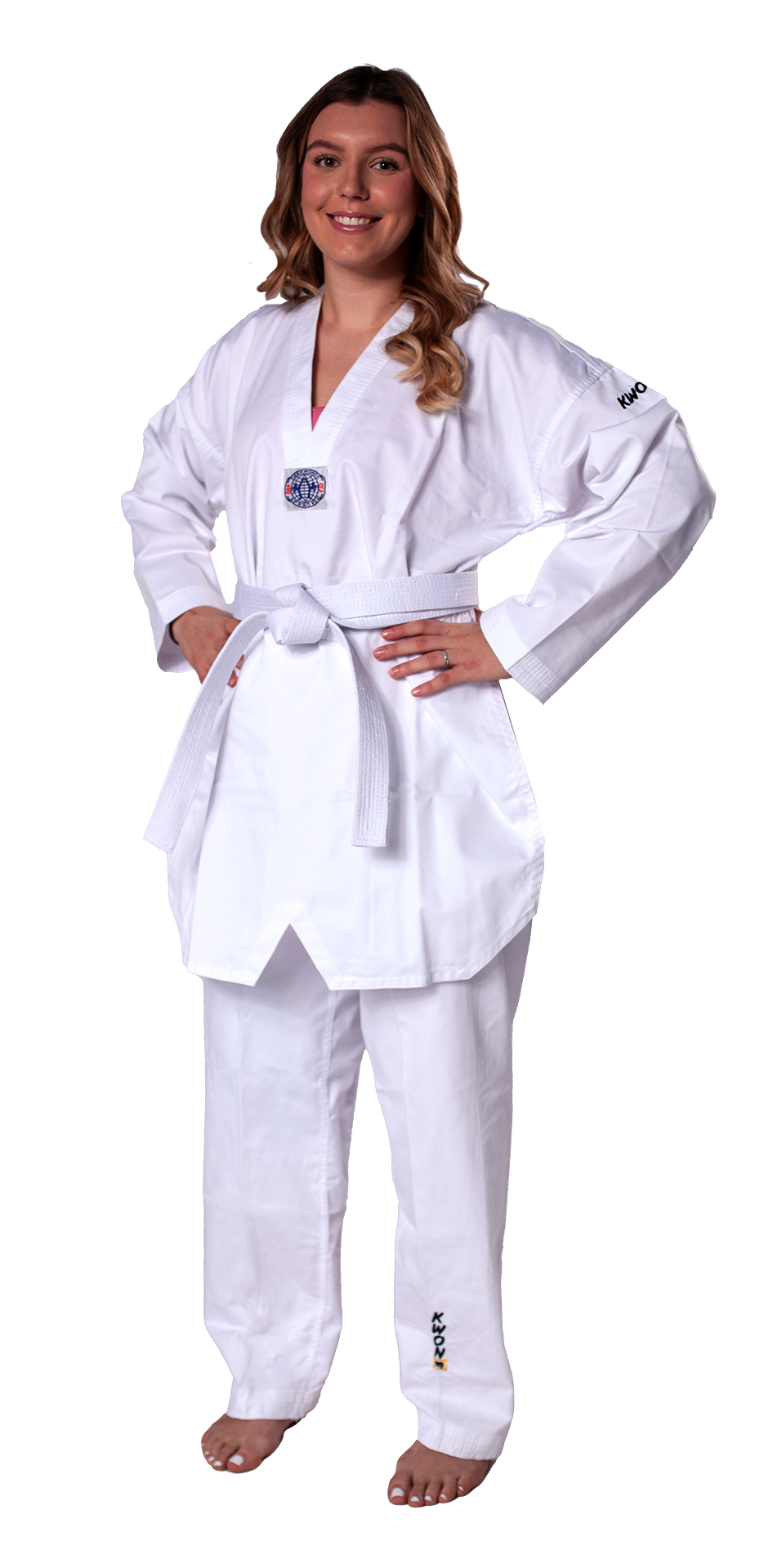 Tenue de Taekwondo Hadan Plus revers blanc