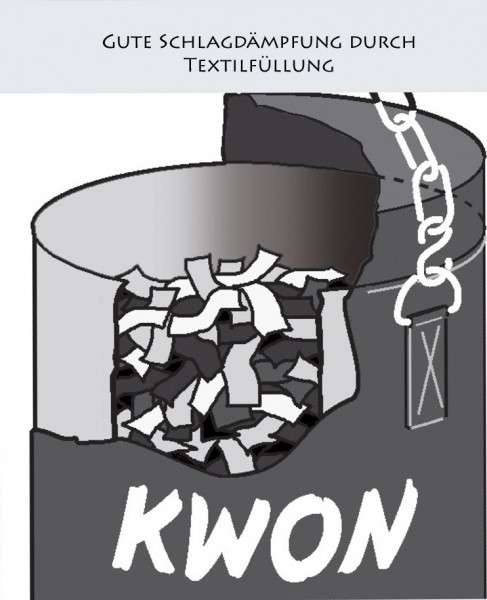 Sac de sable Bleu, 150 cm, rempli