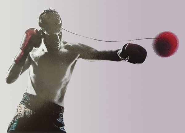 Boule de réaction en cuir véritable