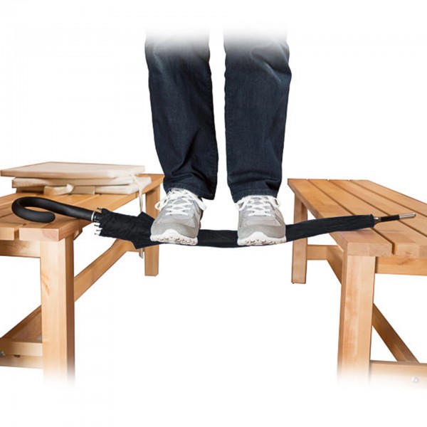 Parapluie auto-defense avec poignée ronde