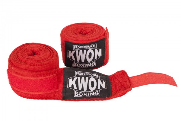 Bandages de boxe inélastique, rouge