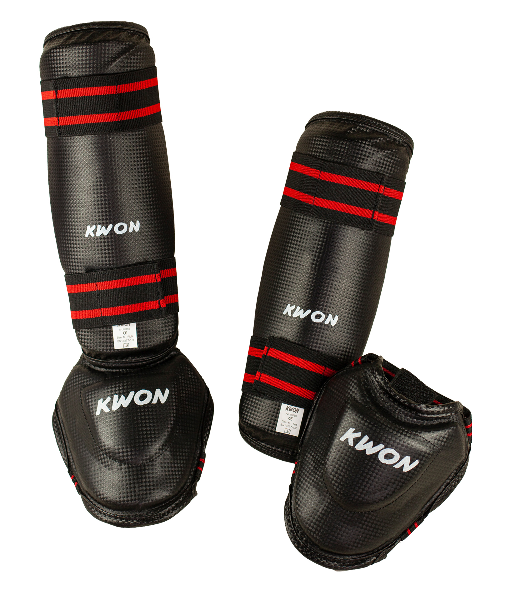 KWON Taekwondo Kit de Protège-tibias et cou de pied Evolution noir